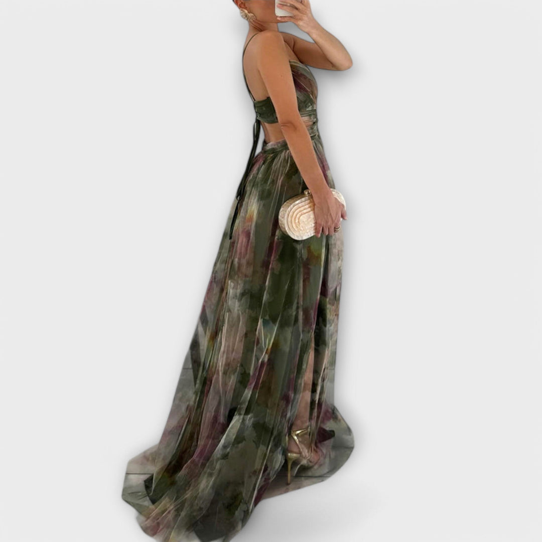 Ellen Mesh Maxi Dress - Elegant and Figure-Shaping