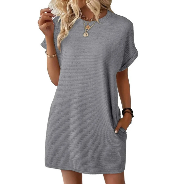 LYNN™ – Casual Minimalist Round Neck Summer Dress