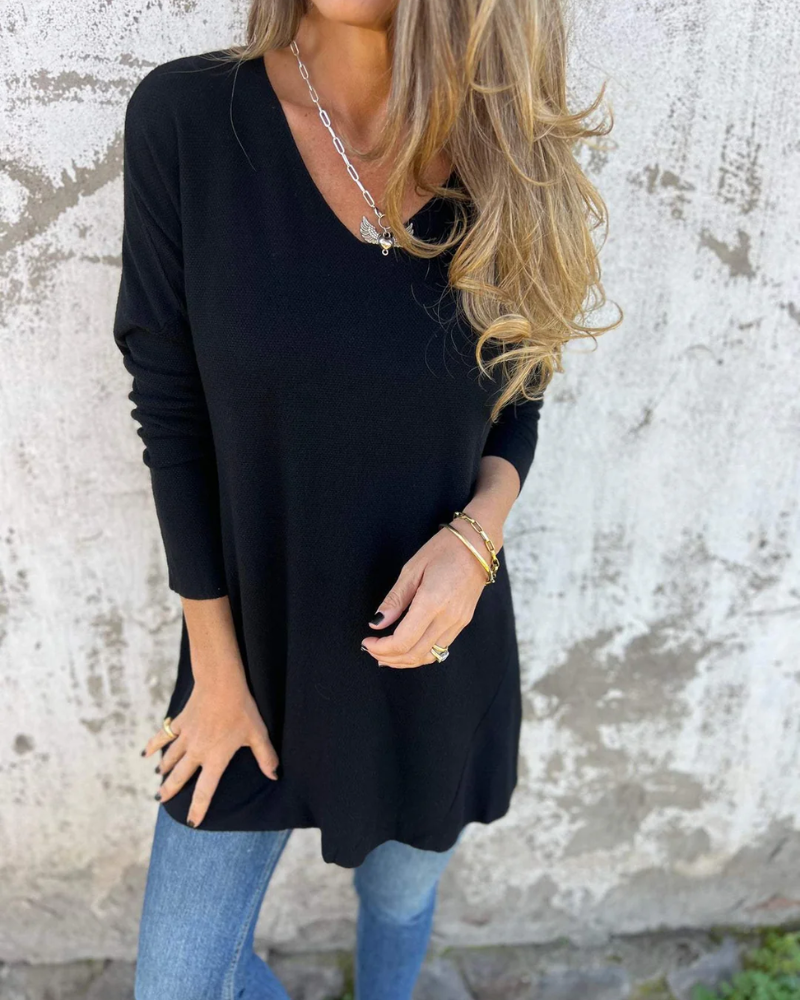 Cecile | Soft Drape V-Neck Top - Flattering in all the right places.