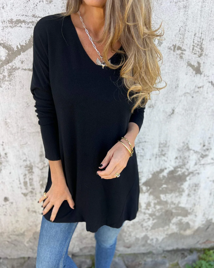 Cecile | Soft Drape V-Neck Top - Flattering in all the right places.