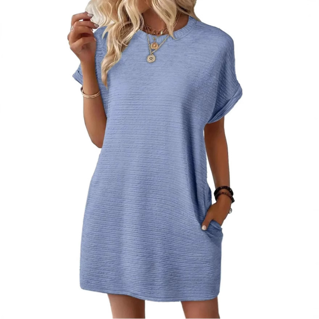 LYNN™ – Casual Minimalist Round Neck Summer Dress