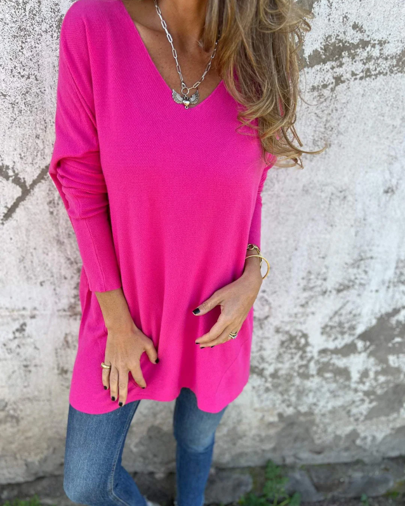 Cecile | Soft Drape V-Neck Top - Flattering in all the right places.