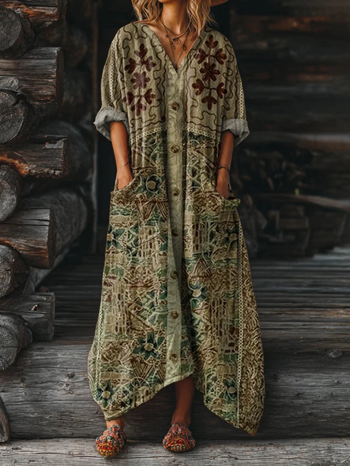 Rosalind | Vintage Boho Dress with Pockets