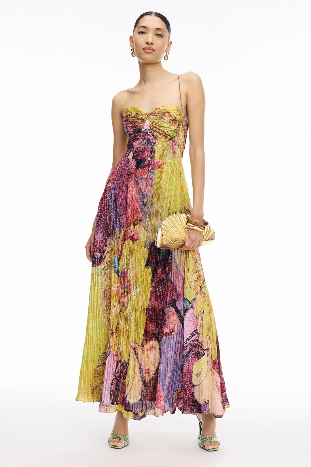 Lydia | Multicolored Ikat Print Maxi Dress
