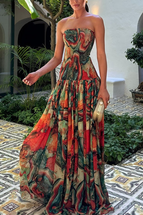 Letitia | Strapless Ombre Maxi Dress