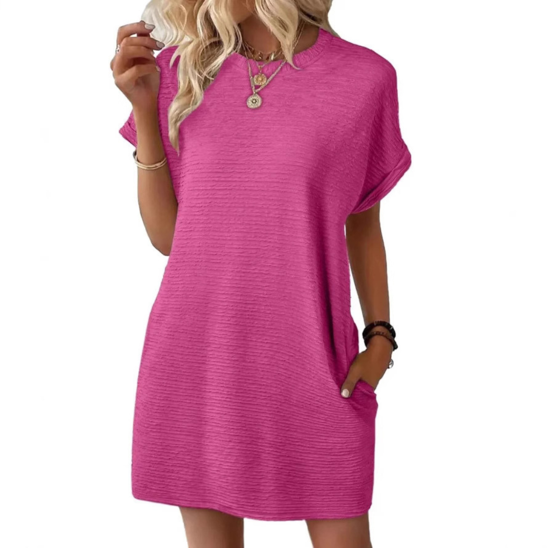 LYNN™ – Casual Minimalist Round Neck Summer Dress