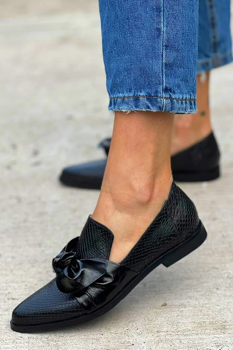 LEONORA LOAFER WITH SHINY BOW