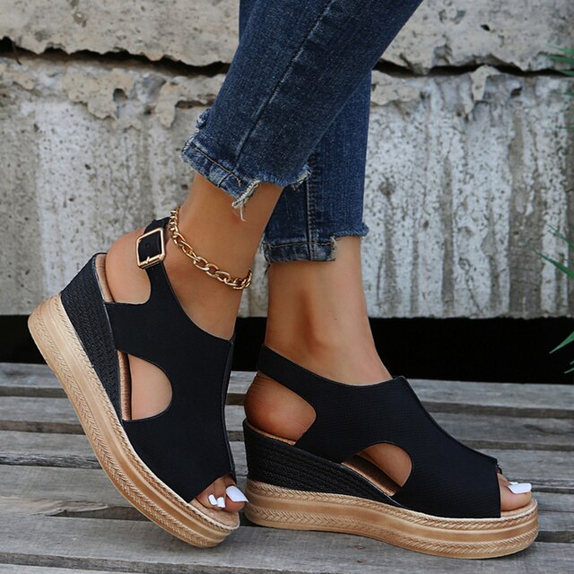 Katrina - Relaxed Wedge Sandals
