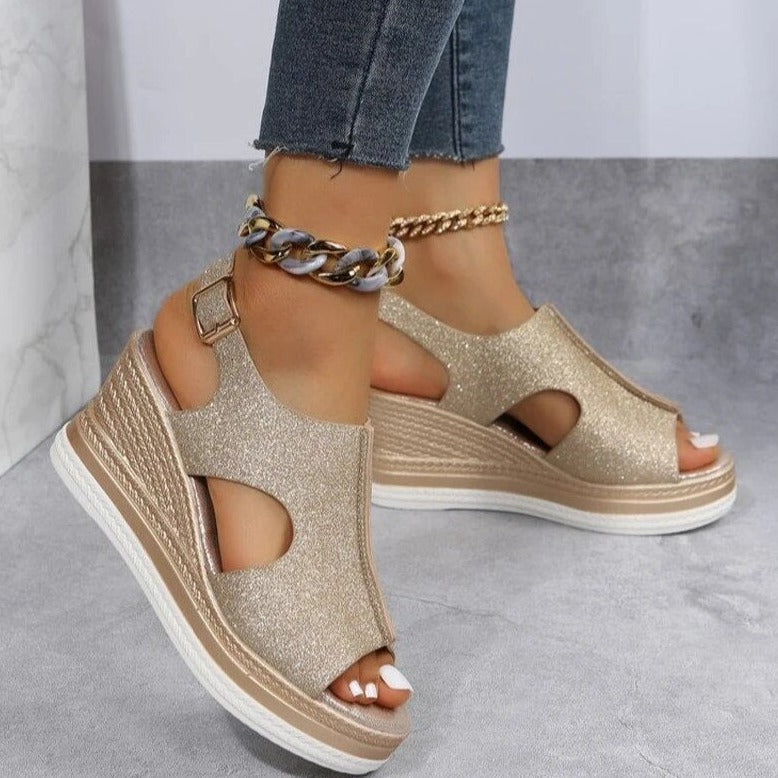 Katrina - Relaxed Wedge Sandals