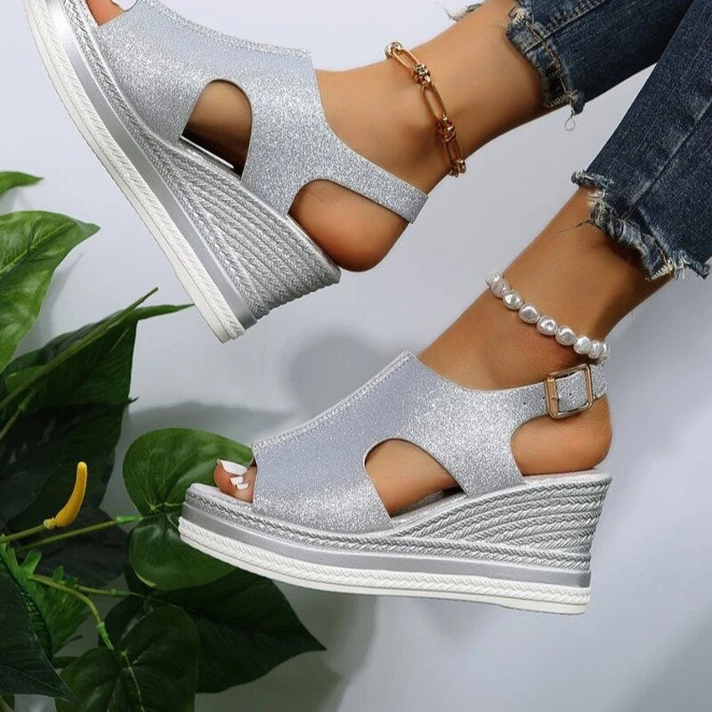 Katrina - Relaxed Wedge Sandals