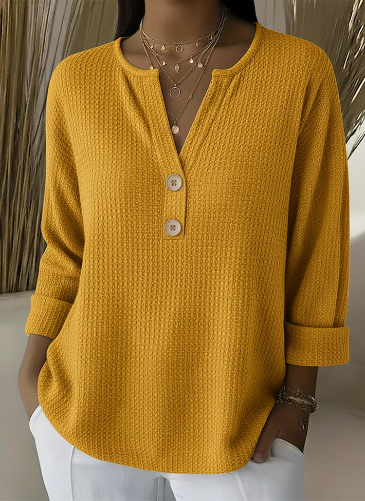 Virginia | Textured Button Sweater
