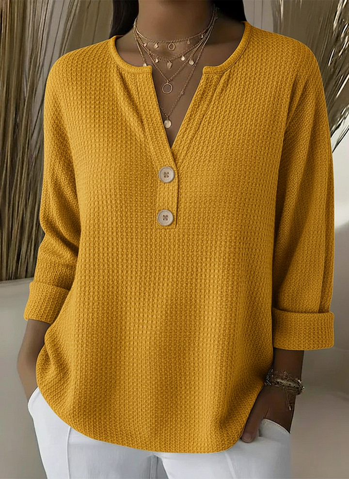 Virginia | Textured Button Sweater