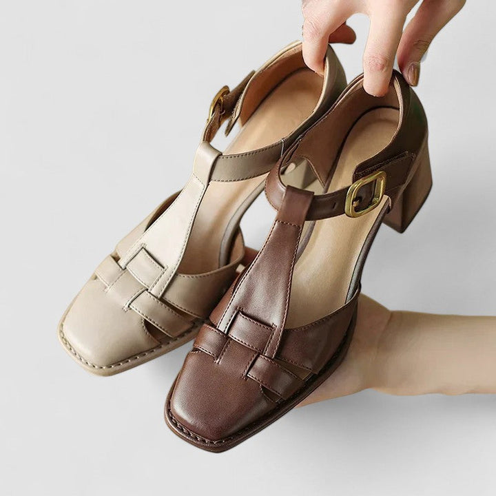 Luna | Orthopedic T-Strap Block Heels