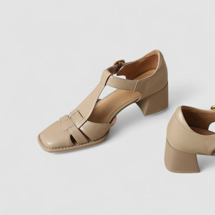 Luna | Orthopedic T-Strap Block Heels