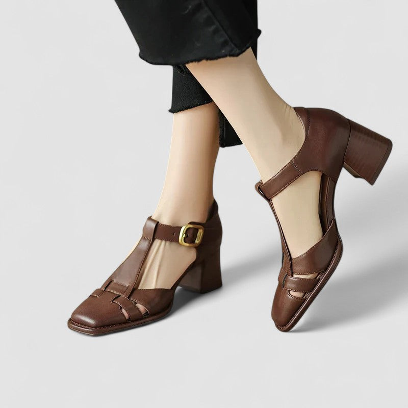 Luna | Orthopedic T-Strap Block Heels