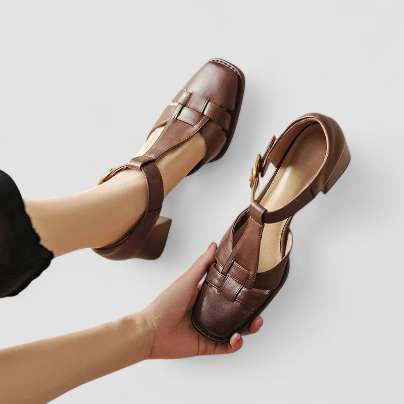 Luna | Orthopedic T-Strap Block Heels