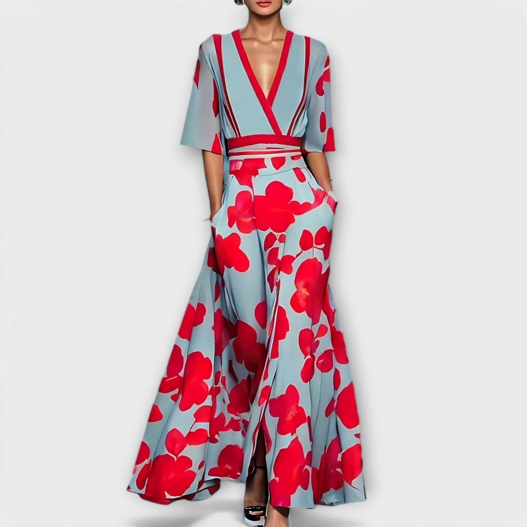 Dorothy - Elegant Floral Wallet Dress