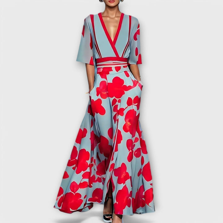 Dorothy - Elegant Floral Wallet Dress