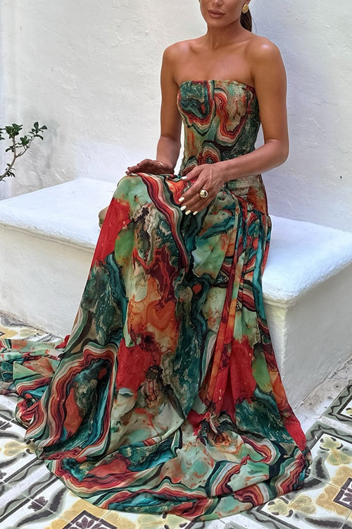 Letitia | Strapless Ombre Maxi Dress