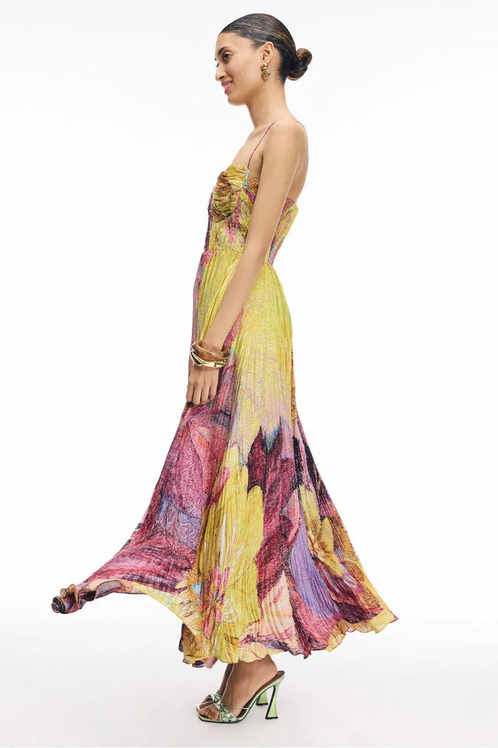Lydia | Multicolored Ikat Print Maxi Dress