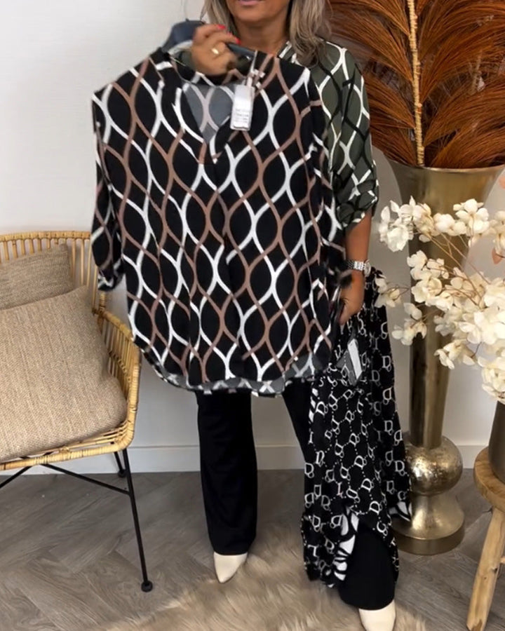 Aureliana™ | Casual Blouse with Long Sleeves and Elegant Pattern