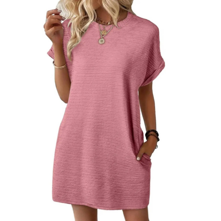 LYNN™ – Casual Minimalist Round Neck Summer Dress