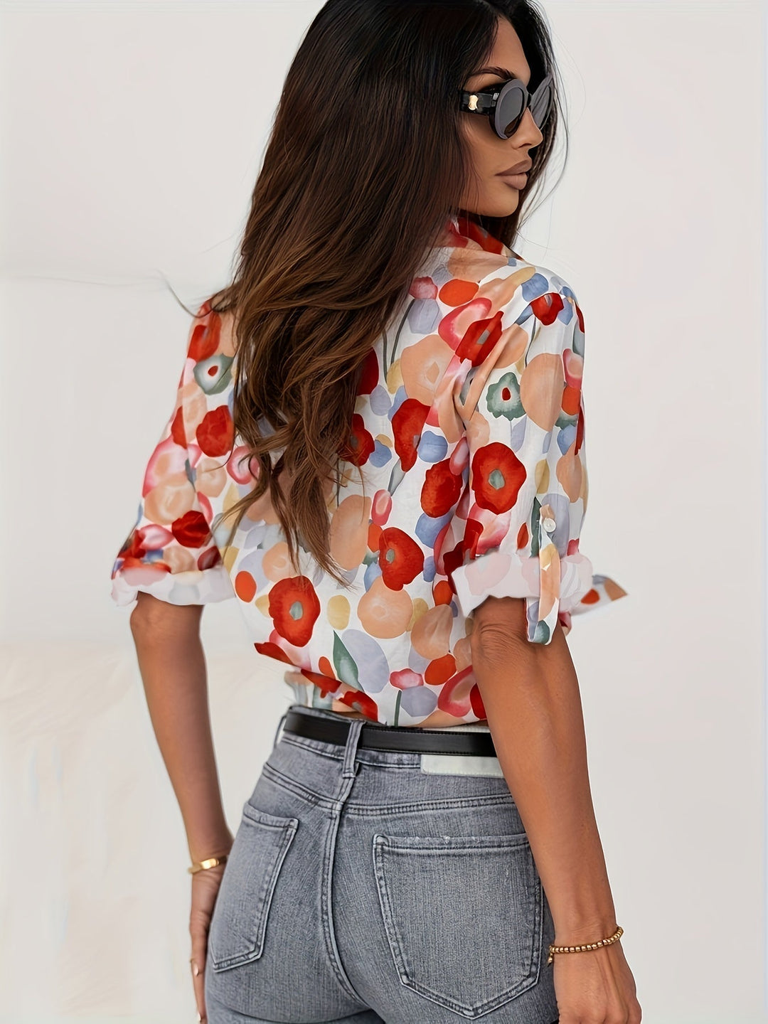 Andromena | Colourful Floral Blouse