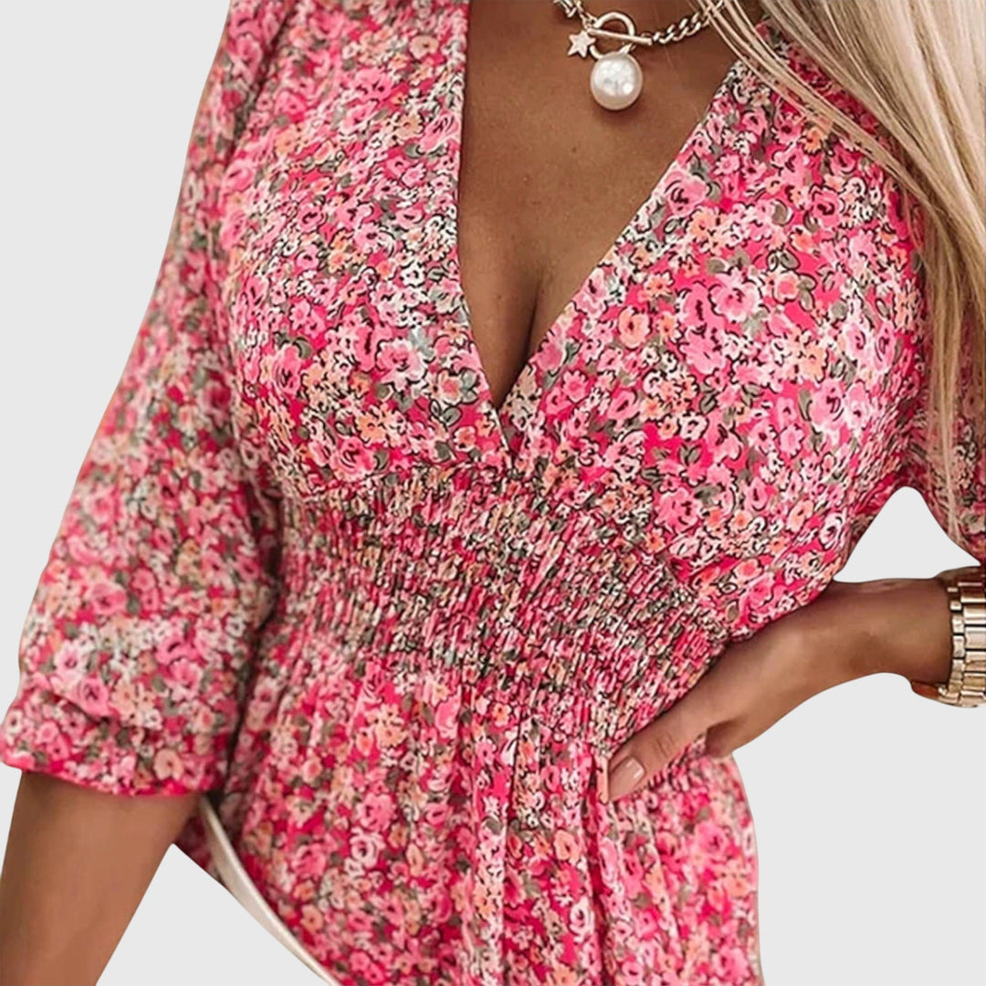 Shannon™ | Floral Puff Sleeve Dress