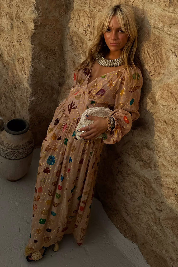 Madeline | Golden Seashell Maxi