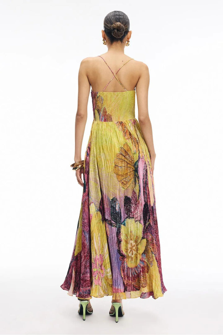 Lydia | Multicolored Ikat Print Maxi Dress