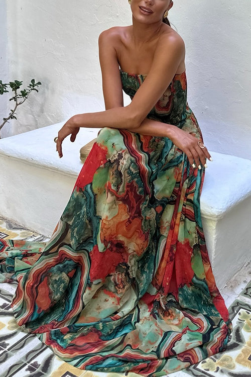 Letitia | Strapless Ombre Maxi Dress