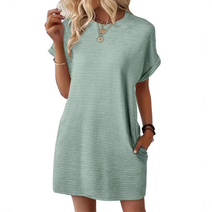 LYNN™ – Casual Minimalist Round Neck Summer Dress