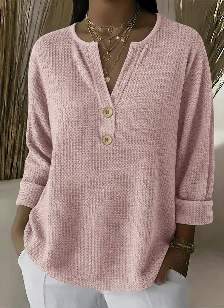 Virginia | Textured Button Sweater