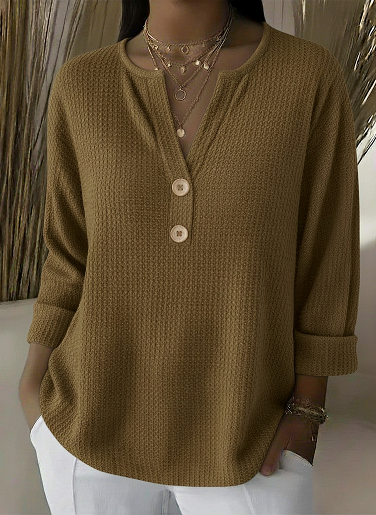 Virginia | Textured Button Sweater