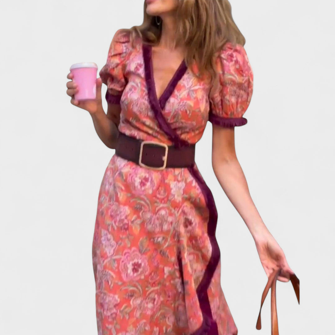 Fiona | Floral Wrap Dress