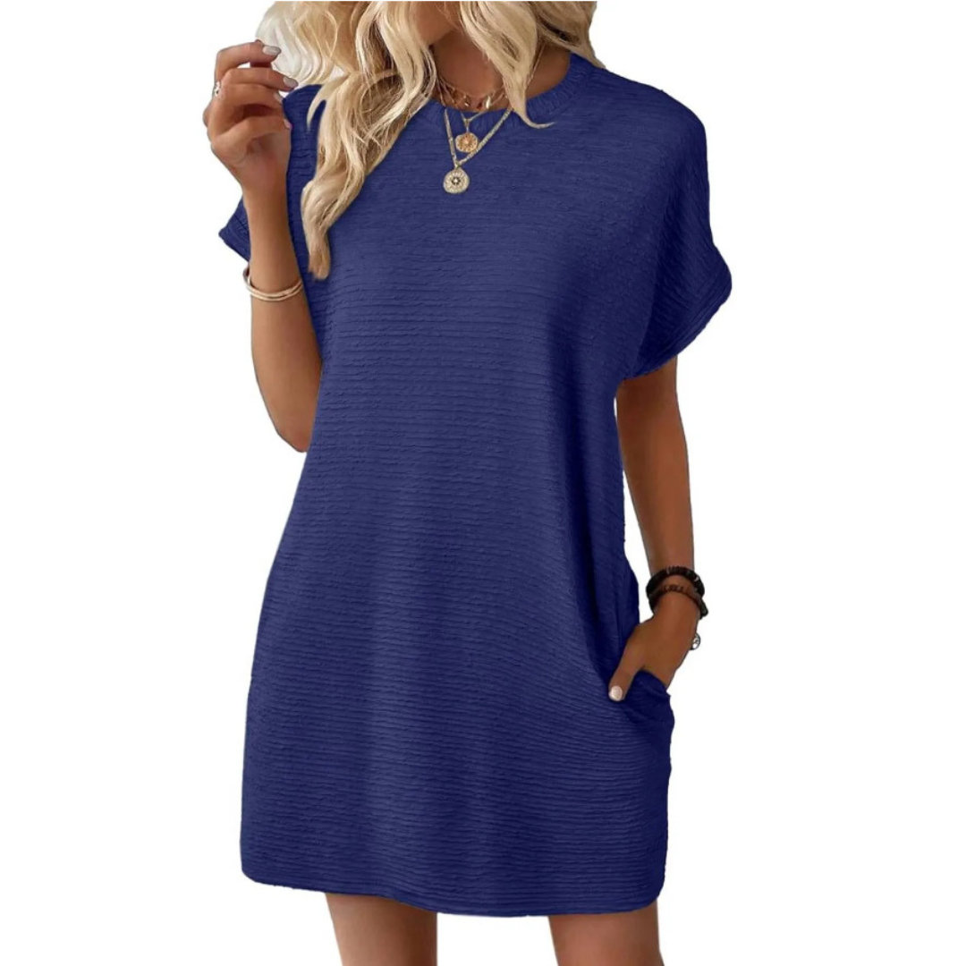 LYNN™ – Casual Minimalist Round Neck Summer Dress