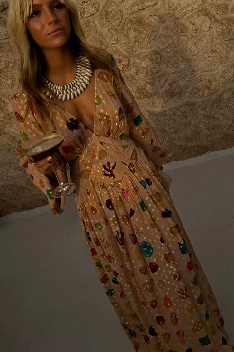 Madeline | Golden Seashell Maxi