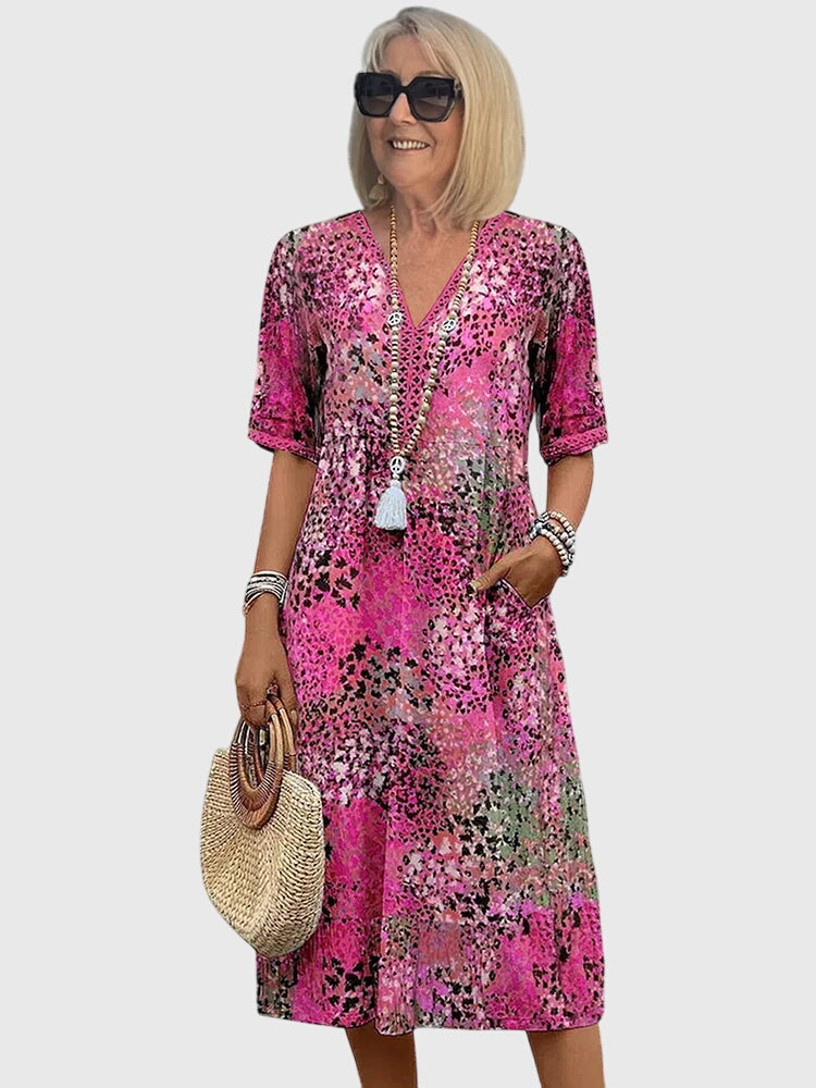 Annabel | Elegant Floral Midi Dress