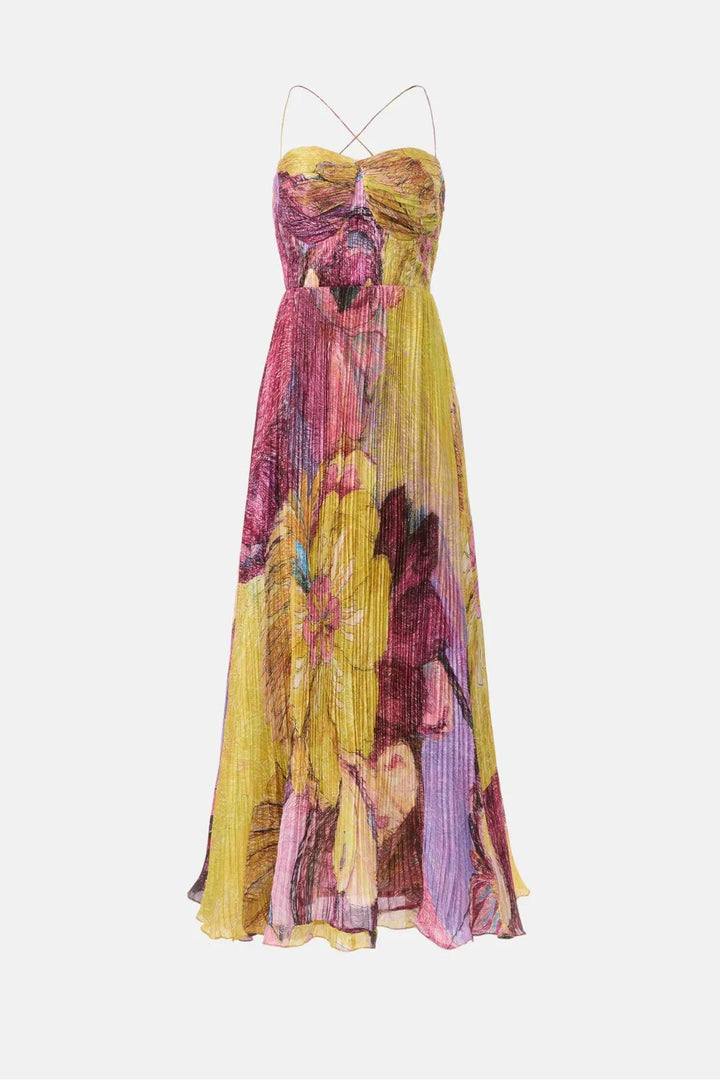 Lydia | Multicolored Ikat Print Maxi Dress