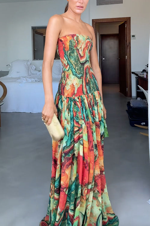 Letitia | Strapless Ombre Maxi Dress
