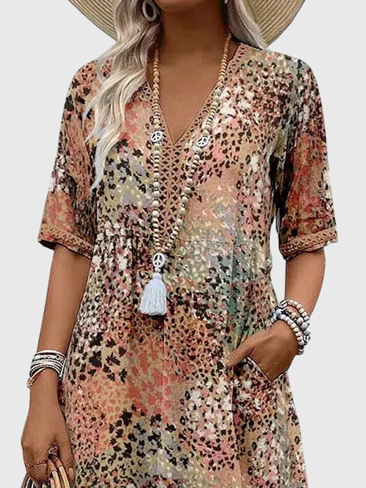 Annabel | Elegant Floral Midi Dress