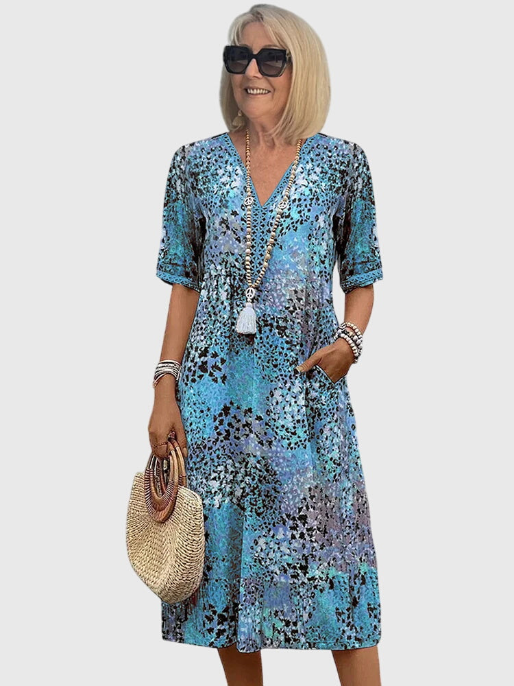Annabel | Elegant Floral Midi Dress