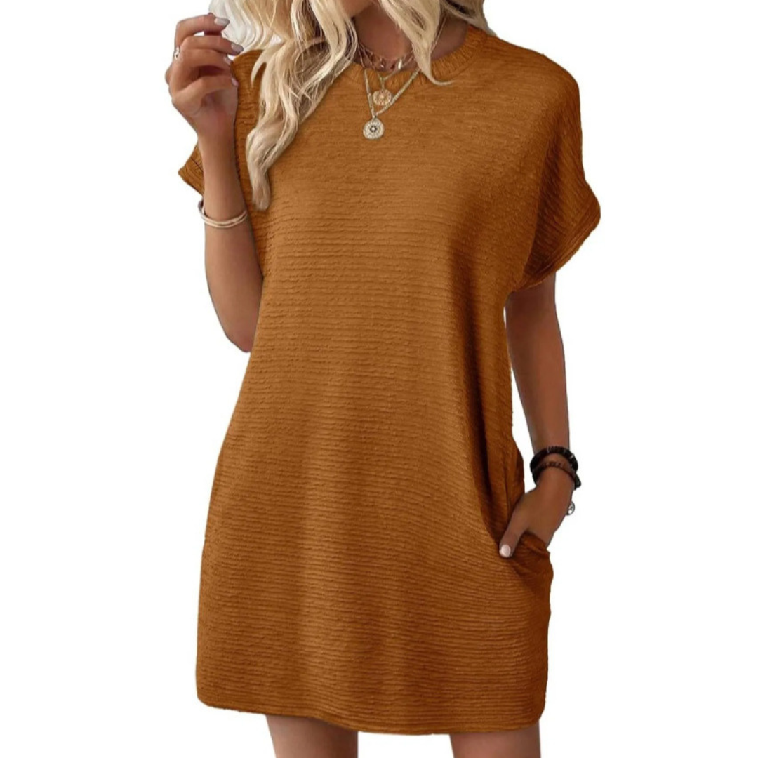LYNN™ – Casual Minimalist Round Neck Summer Dress