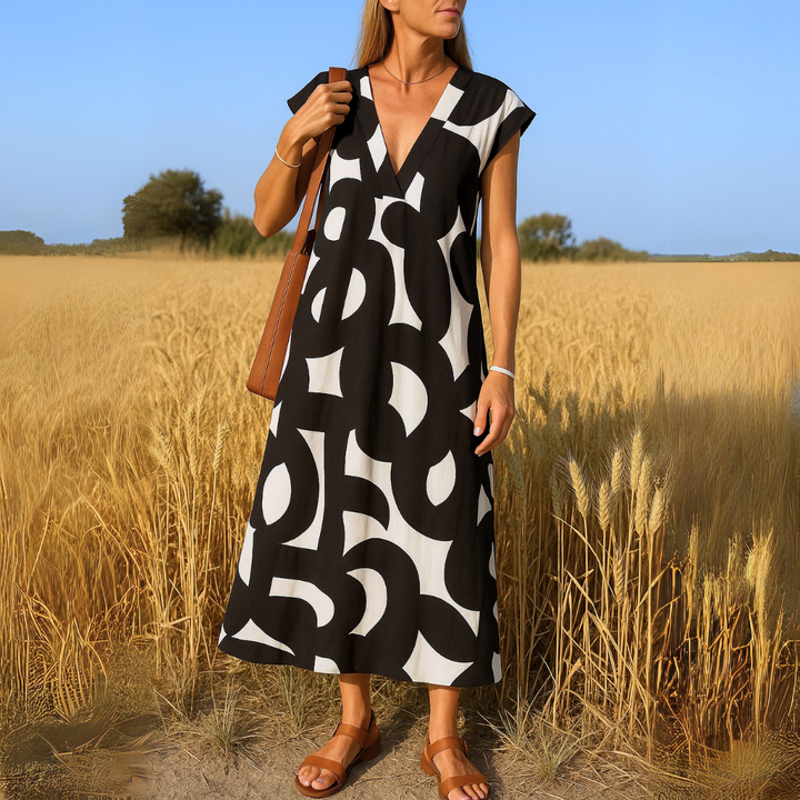 Joanna | Flowing V-neck Dress