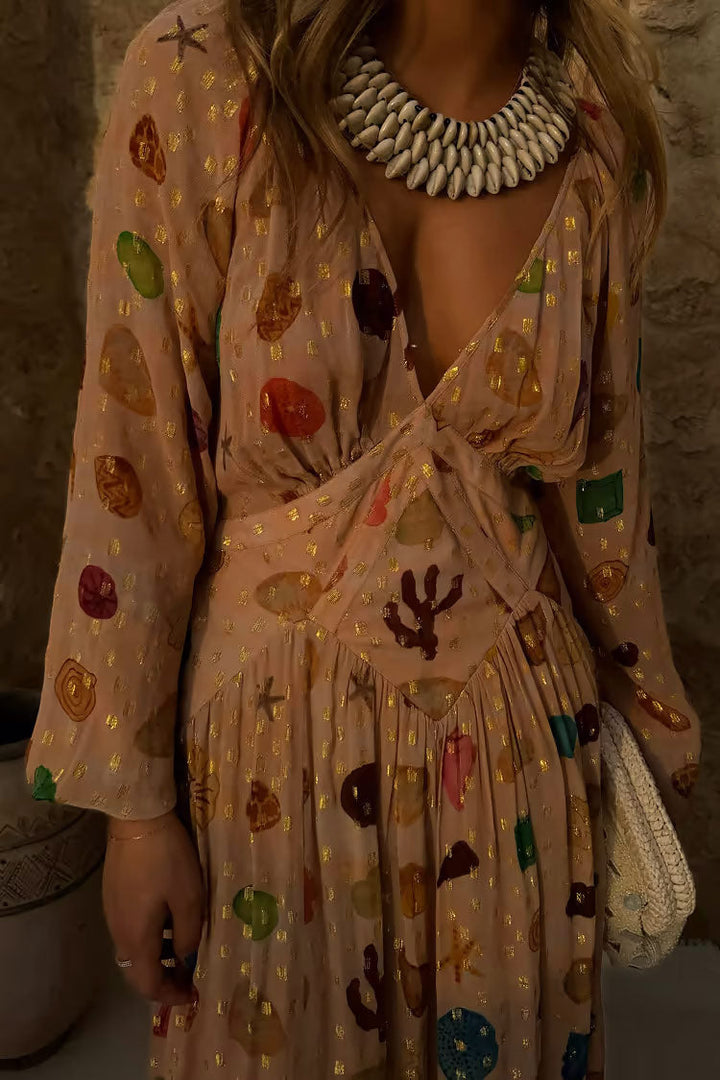 Madeline | Golden Seashell Maxi