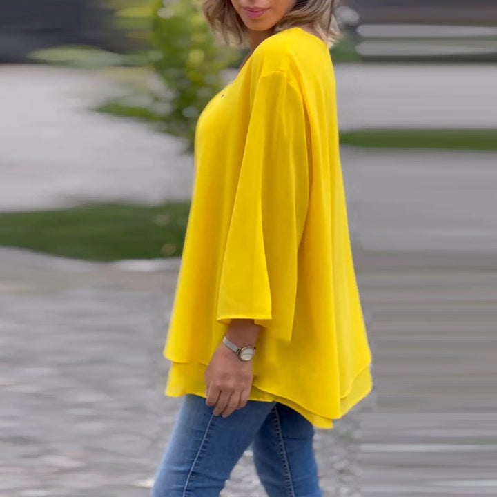 Angharad | Chiffon Zipper Blouse
