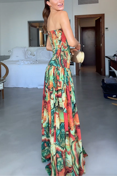 Letitia | Strapless Ombre Maxi Dress