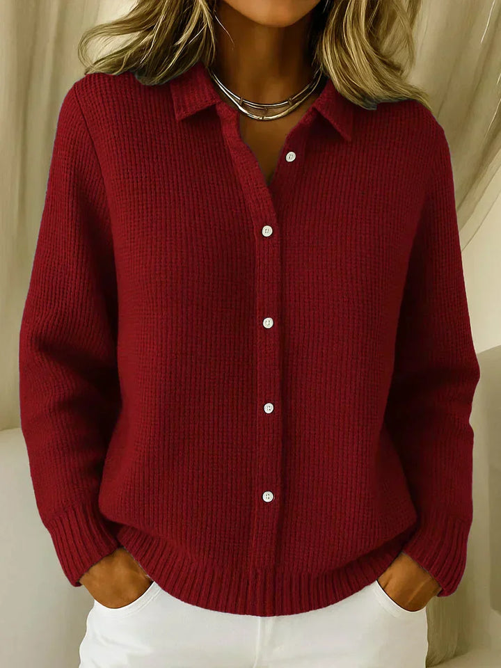 Astrid – Textured Knit Button Cardigan