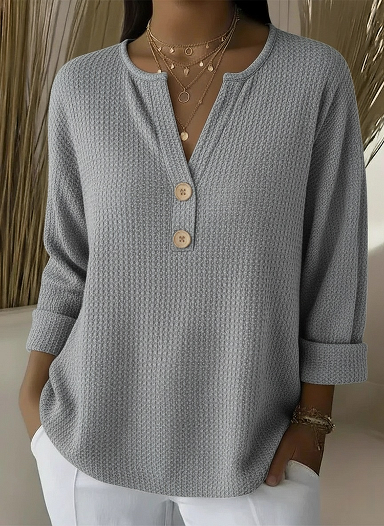 Virginia | Textured Button Sweater