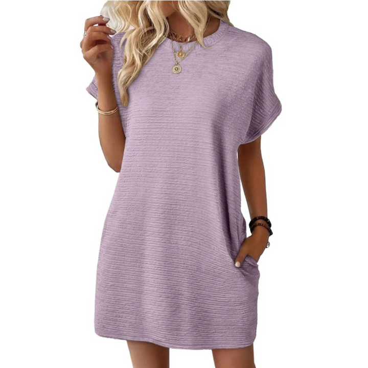 LYNN™ – Casual Minimalist Round Neck Summer Dress